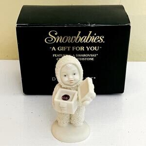 Department 56 Snowbabies A Gift For You Amethyst February Swarovski Crystal
